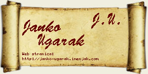 Janko Ugarak vizit kartica